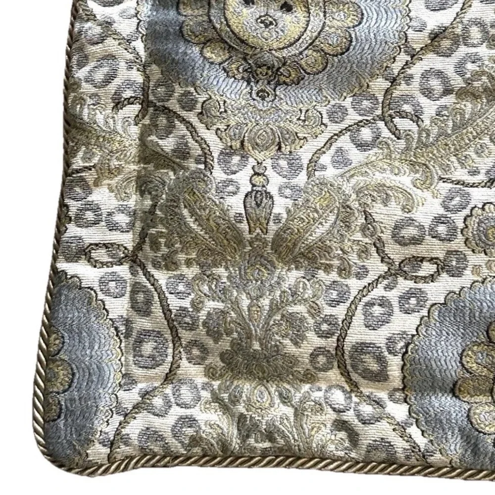 Pacific Coast Home Furnishings Damask Leopard Quilted Pillow Shams Set of 2 Grey